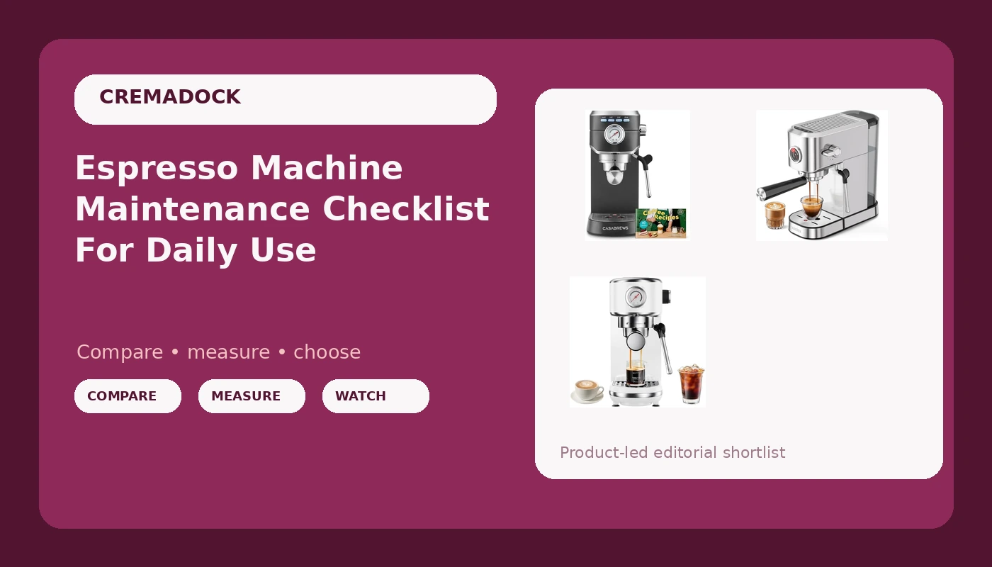 Espresso Machine Maintenance Checklist For Daily Use - Cremadock review with measurements and honest opinion