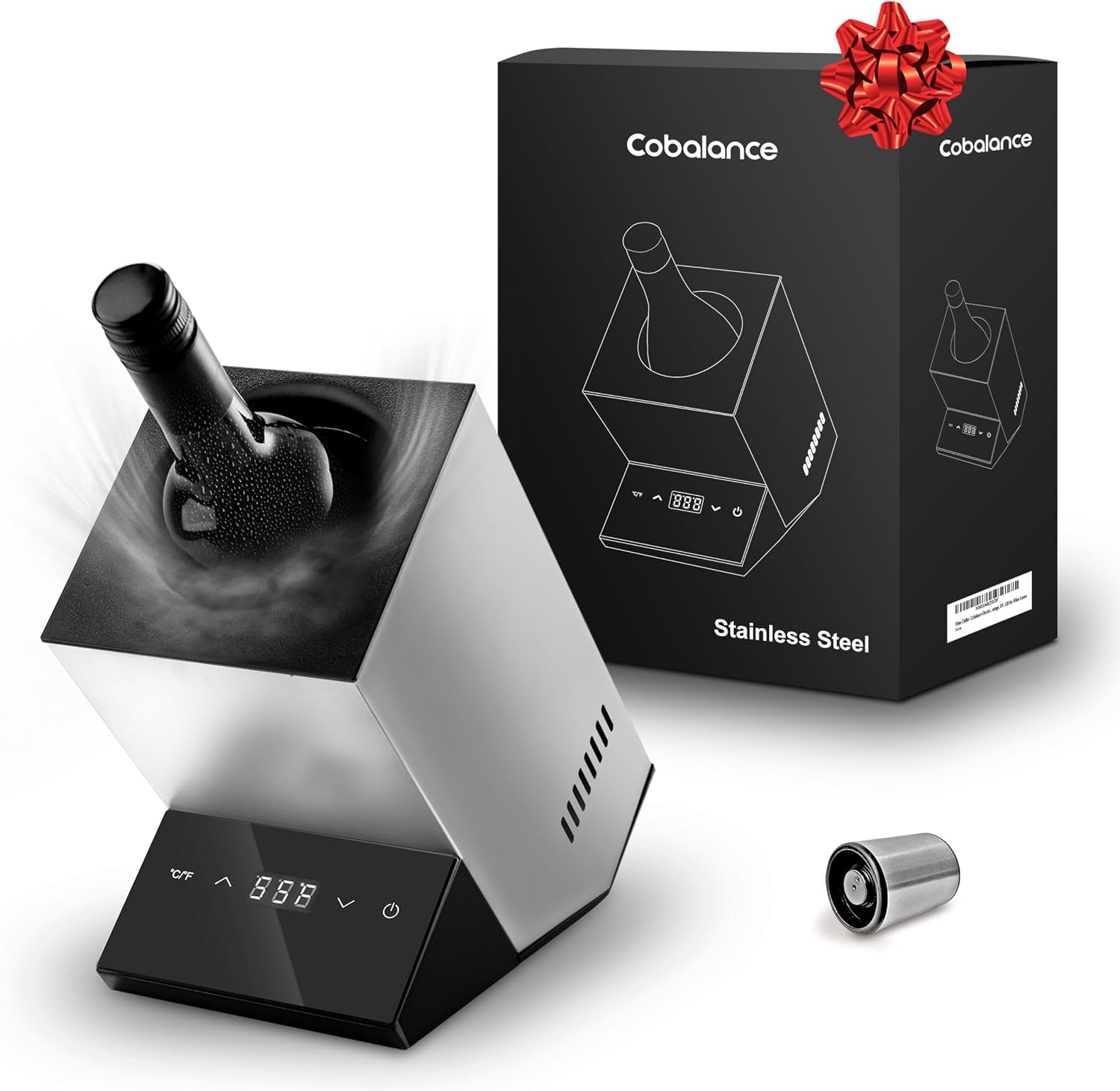 Cobalance Wine Chiller Electric,Single Bottle Cooler for 750ml Wine or Some C...