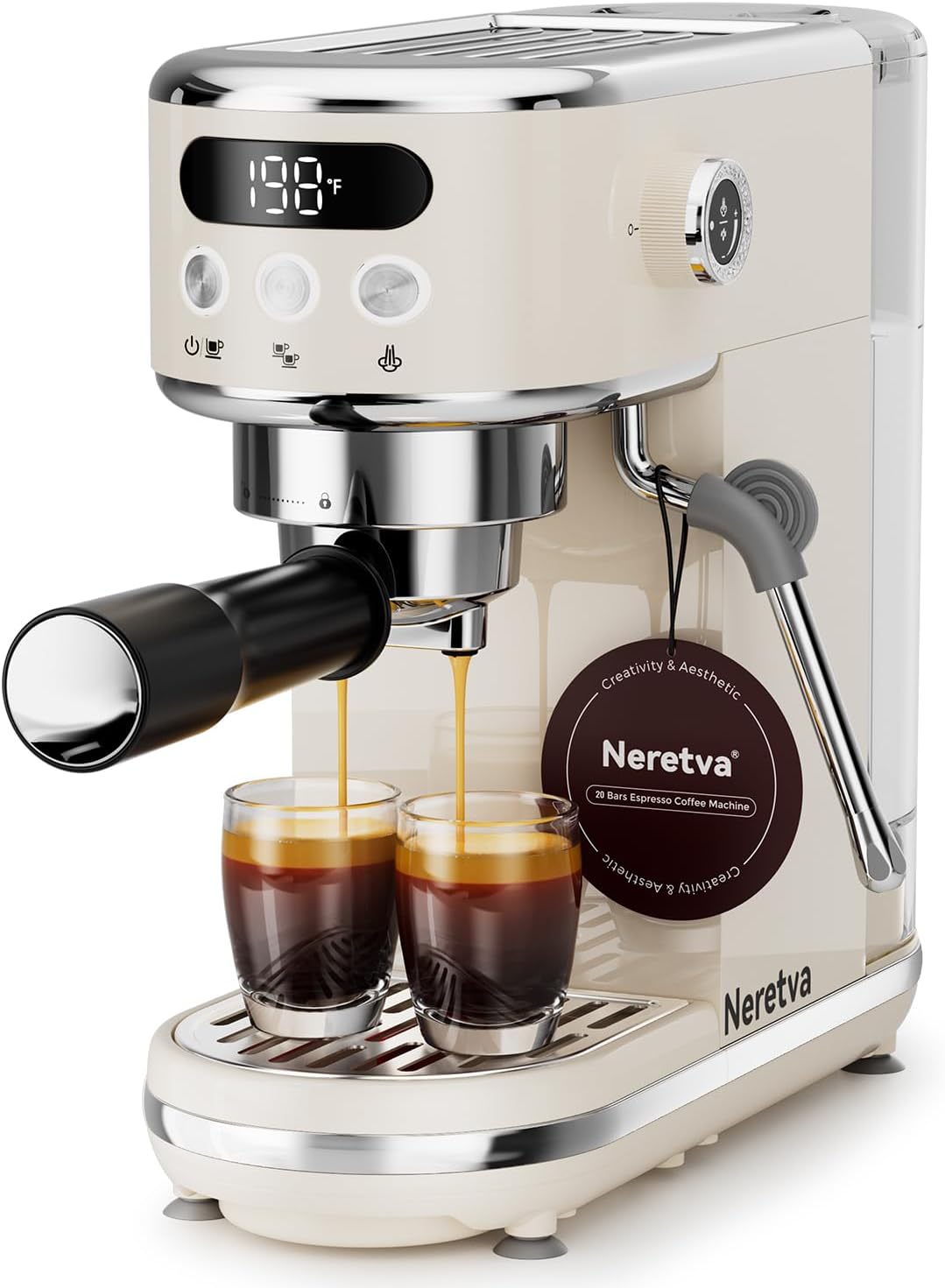 Neretva Espresso Machine 20 Bar Super Compact Espresso Coffee Machine (B0FRMDRBPJ)