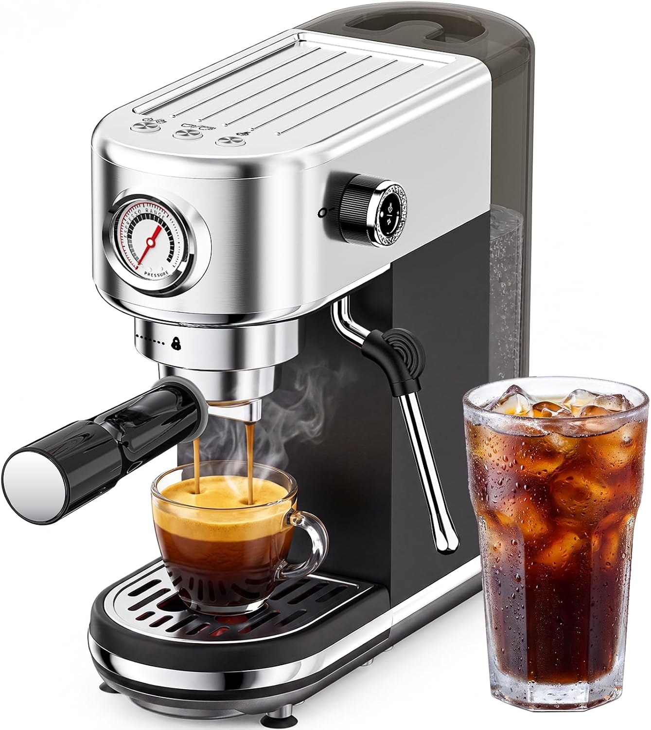atatix Espresso Machine with Milk Frother